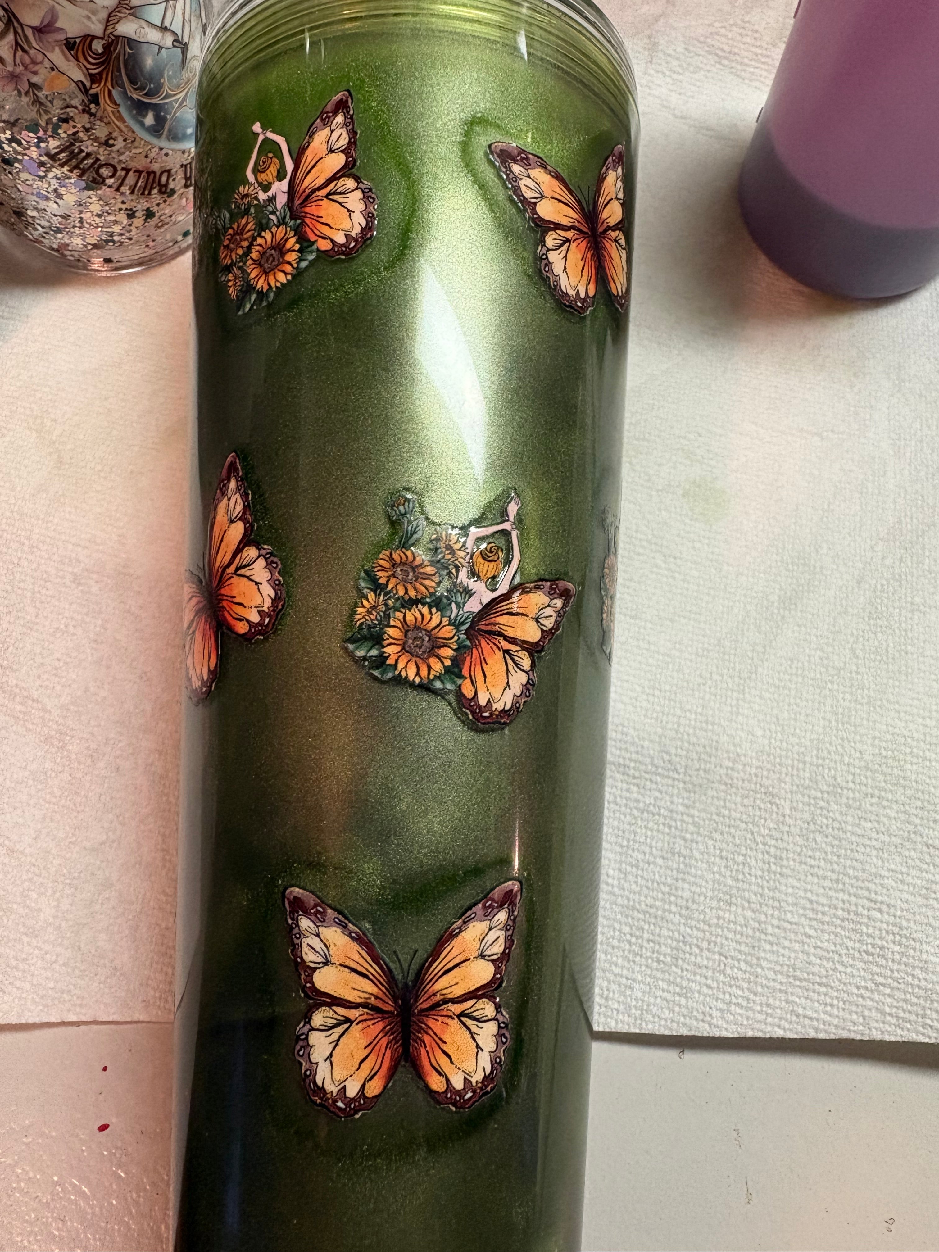 24 ounce tapered acrylic snowglobe tumbler