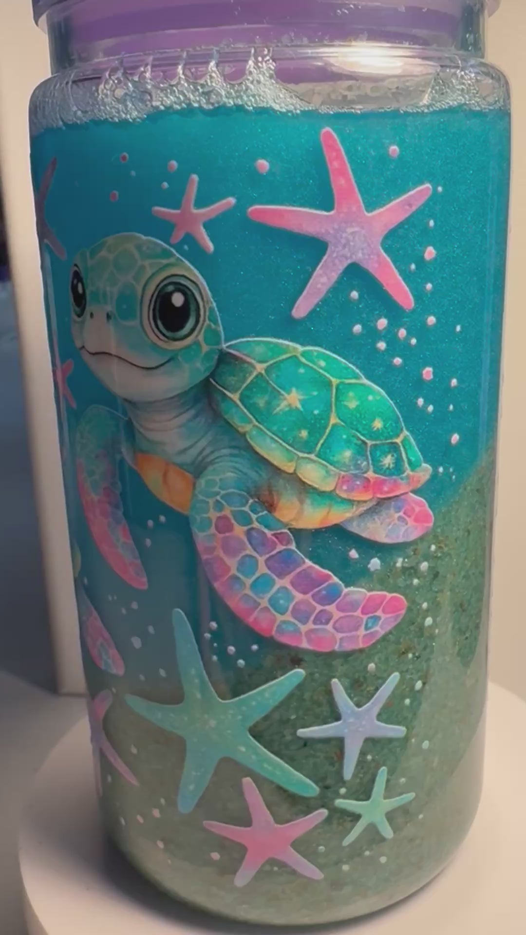 16 ounce acrylic ocean themed tumbler